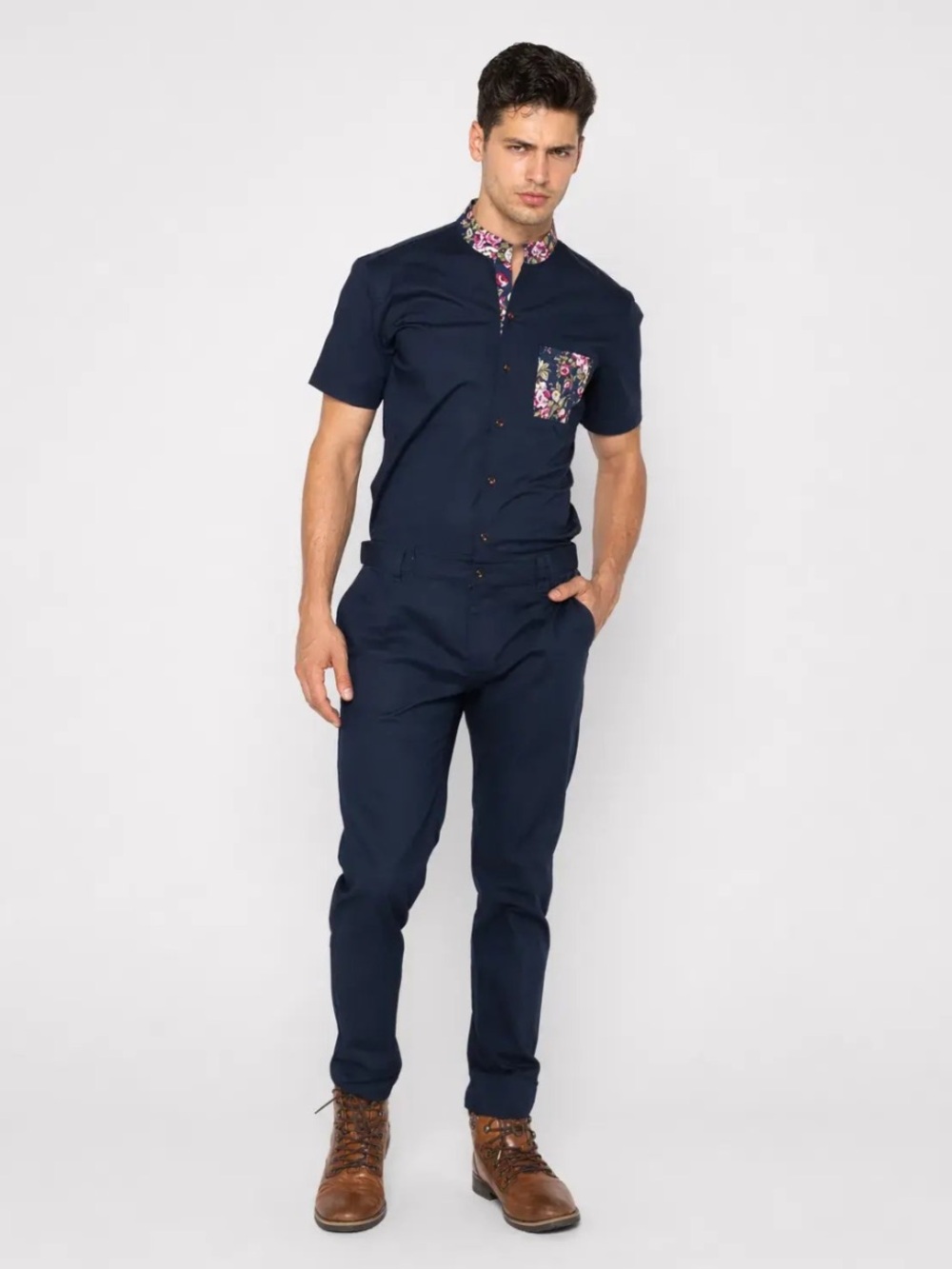 Romperjack Navy Rose Jumpsuit New